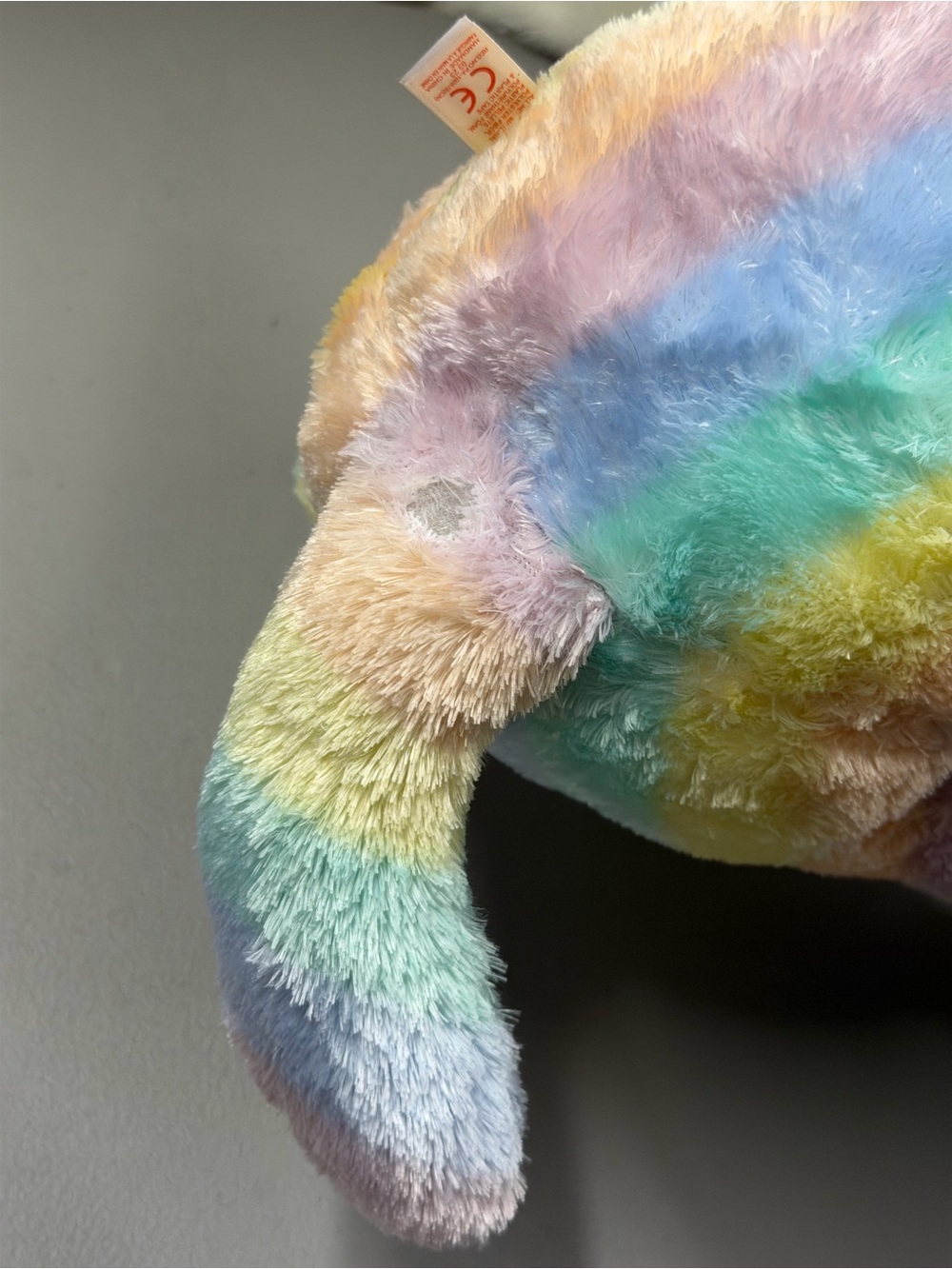 Plush Rainbow Striped Kitty with Big Sparkle Eyes - Picture 9 of 9